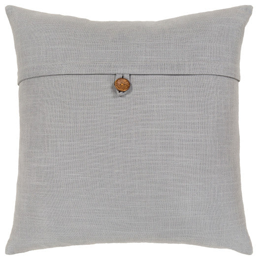 Surya Penelope Medium Gray Pillow Shell With Down Insert 20"H X 20"W