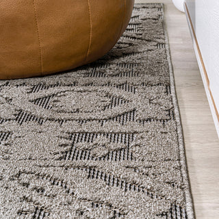Citta High-Low Pile Mediterranean Tile Indoor/Outdoor Runner Rug