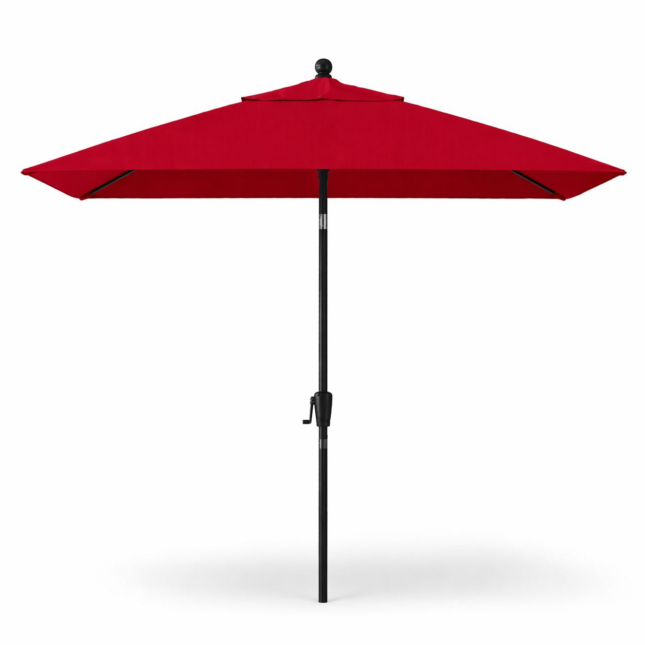 Pismo Dawn 9'x7' Rectangular Premium Push Tilt Market Umbrella, Black Frame, Joc