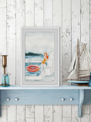 "Orange Is Summer" Framed Painting Print, 20"x30"