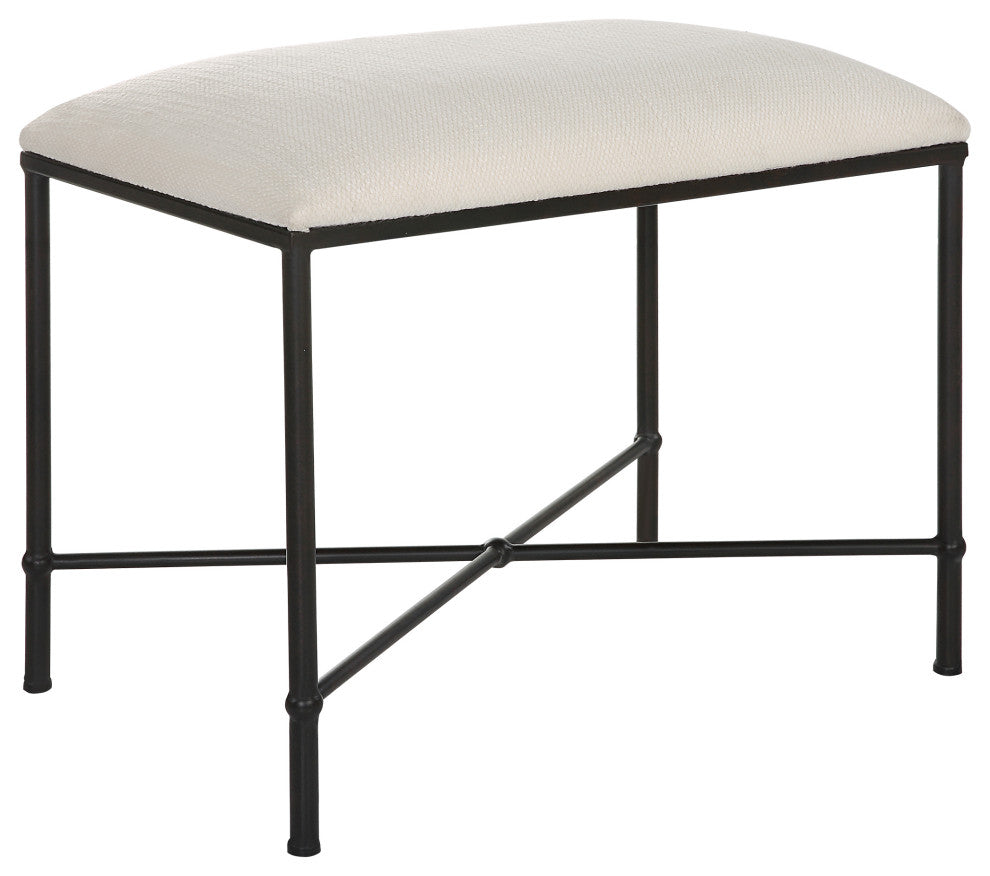 Uttermost Avenham Small Black Framed Bench