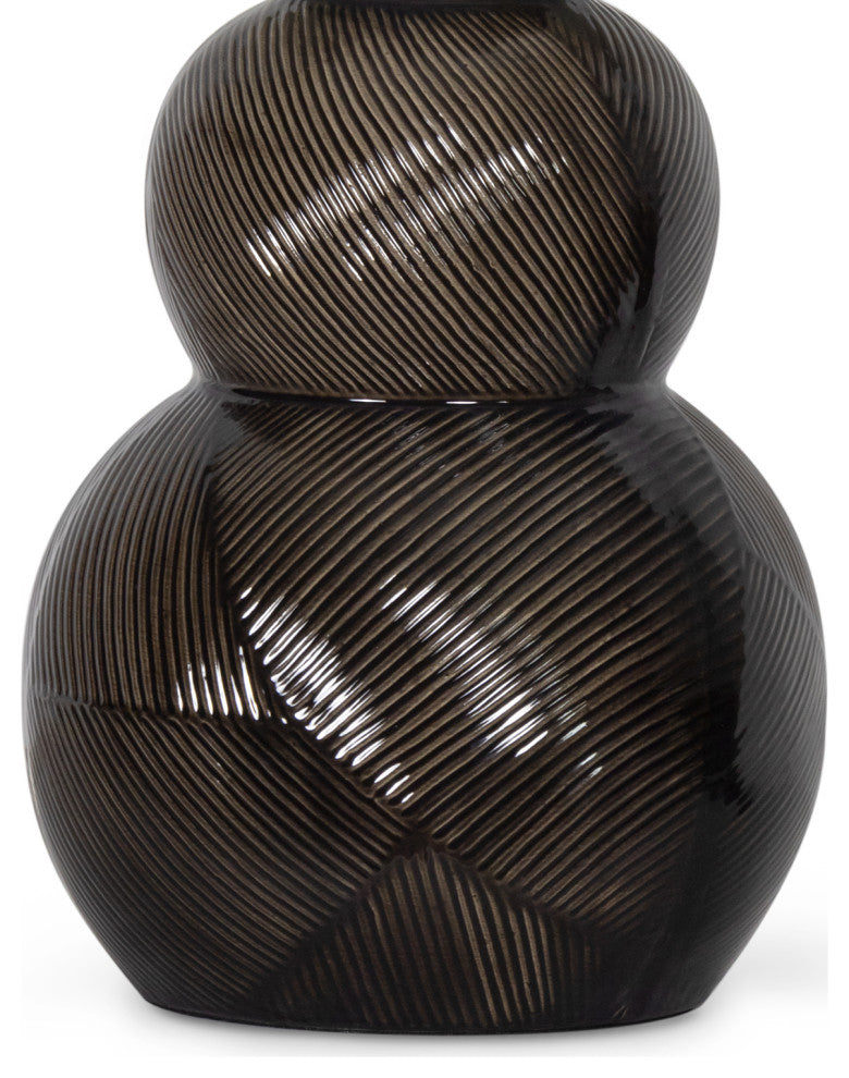 Hugo Ceramic Table Lamp, Black