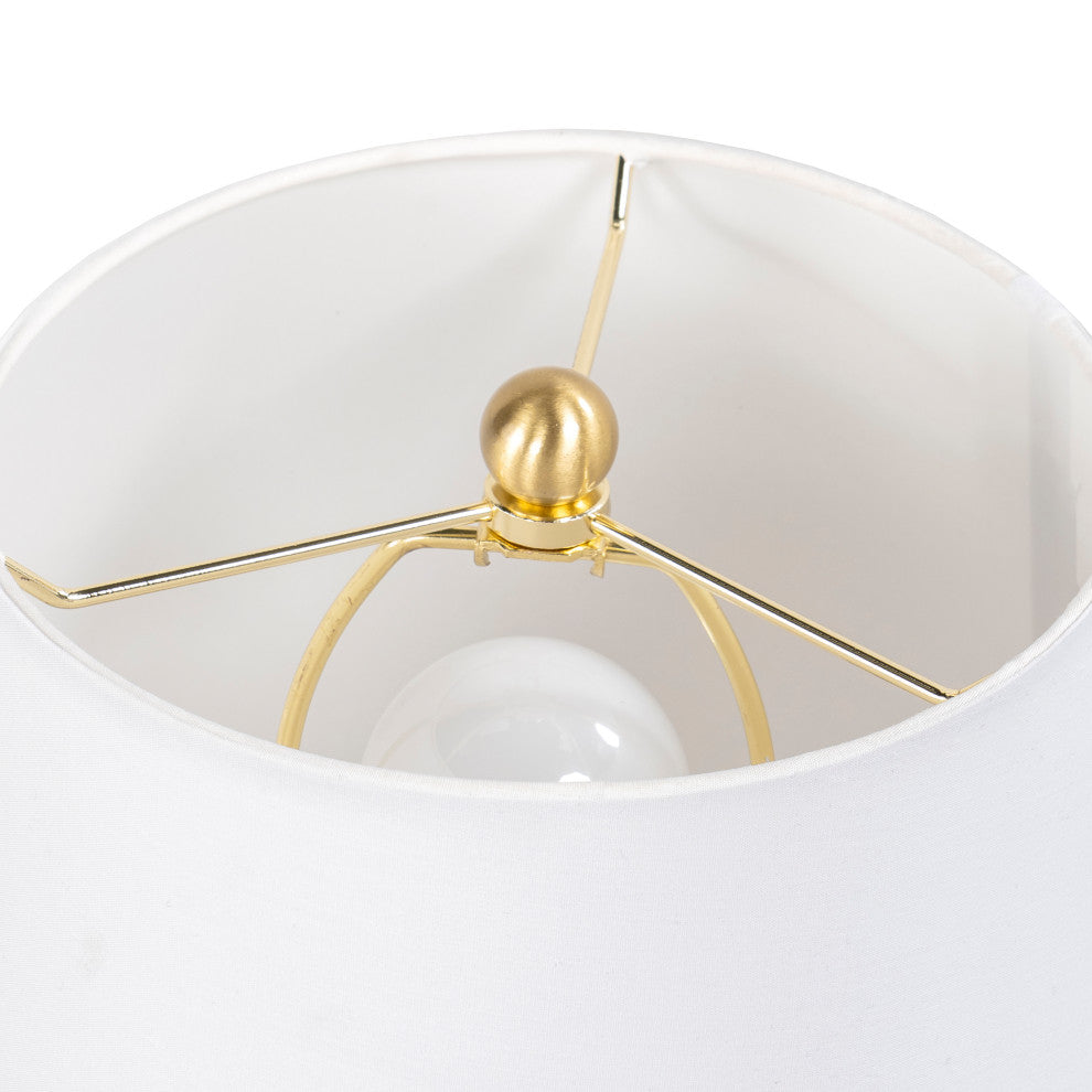 Nuloom 17" Gold Crystal Table Lamp