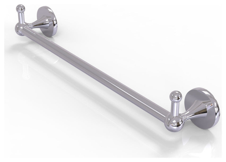 Shadwell 24" Towel Bar with Integrated Hooks, Polished Chrome