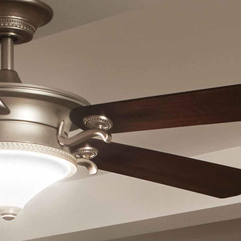 60" Rise Ceiling Fan, Brushed Nickel