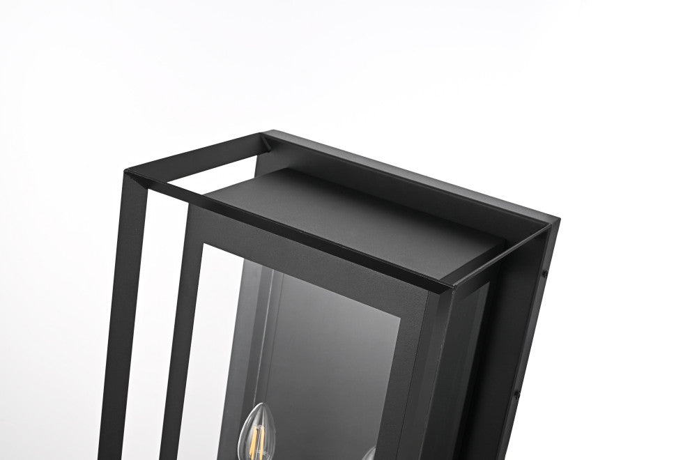 Home Living 12" Outdoor Wall Sconce, Black
