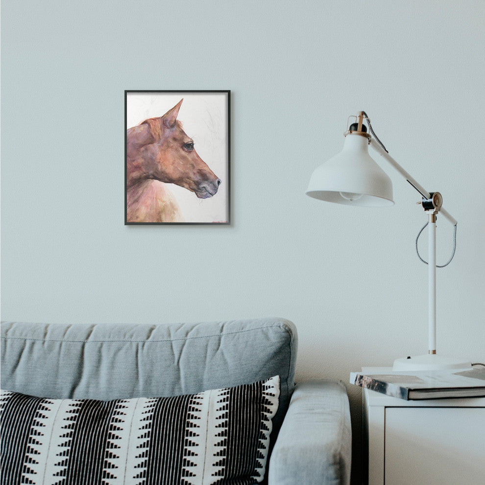 Horse Head Animal Watercolor Painting, 11"x14"