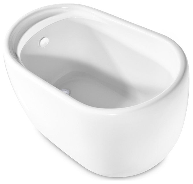 51" Streamline NPT92040WH Freestanding Tub With Internal Drain
