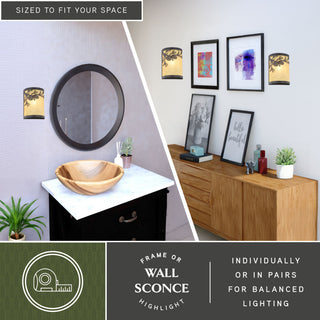 Douglas 1-Light Bronze Indoor-Outdoor Rustic Wall Sconce Bathroom Vanity Fixture, Pine Cone