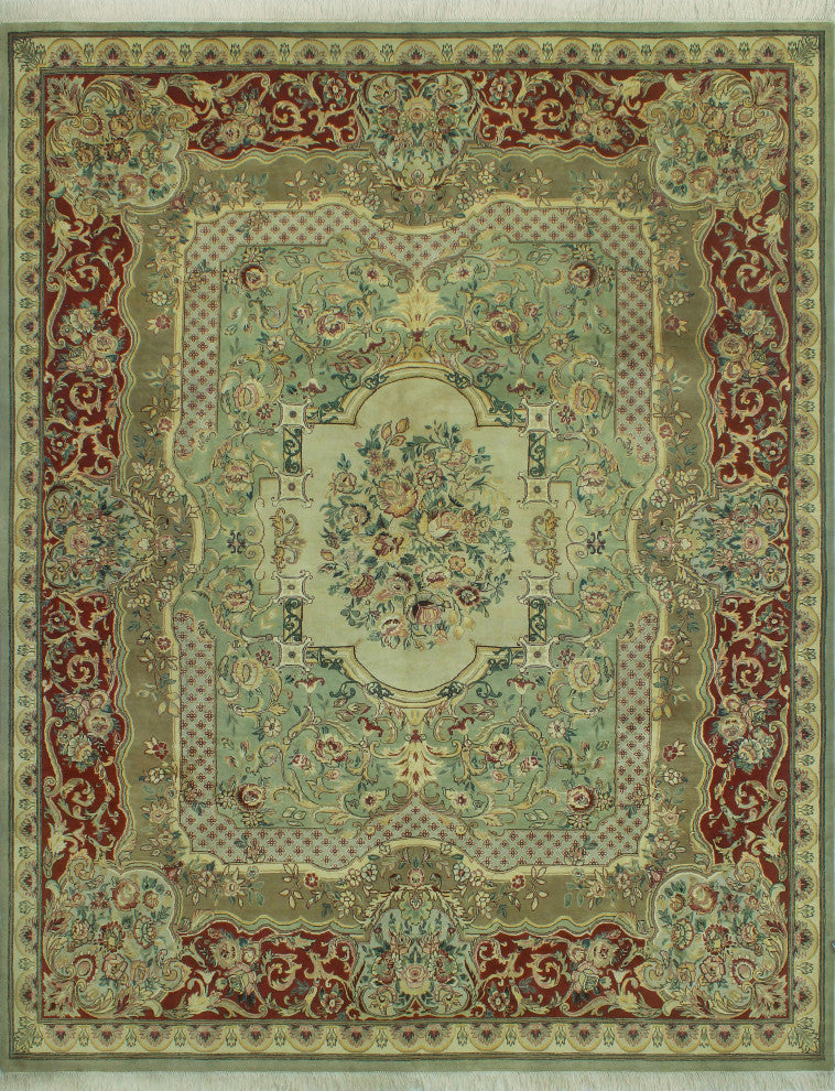 Pak-Persian Dominick Gray/Burgundy Rug, 8'1x9'11