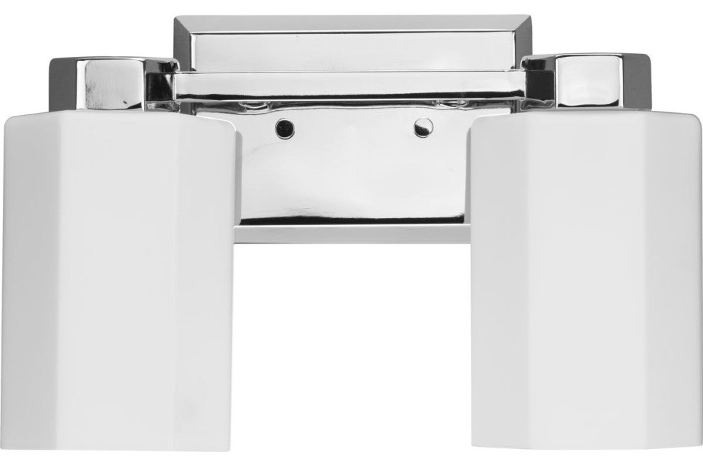 Estrada Collection 2-Light Contemporary Bath and Vanity Light, Polished Chrome