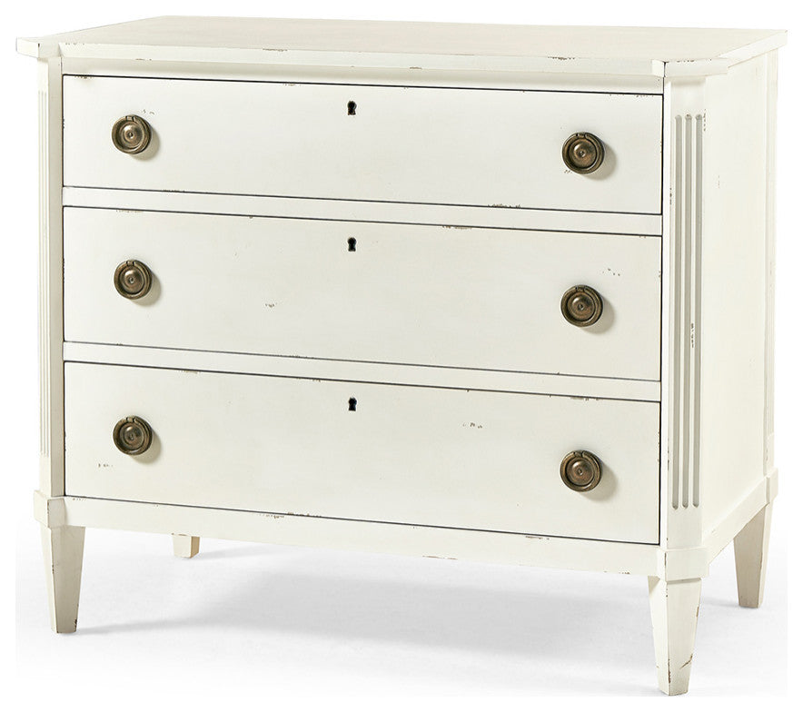 Swedish White Painted Commode 38"