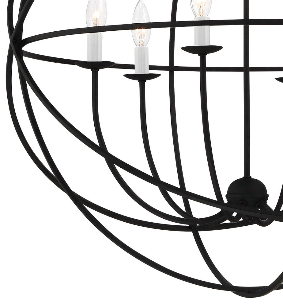 Elight 6 Light Silver Sphere Chandelier