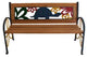 Tortoise Junior Park Bench, Cast Iron Kids Park Bench With Resin Back