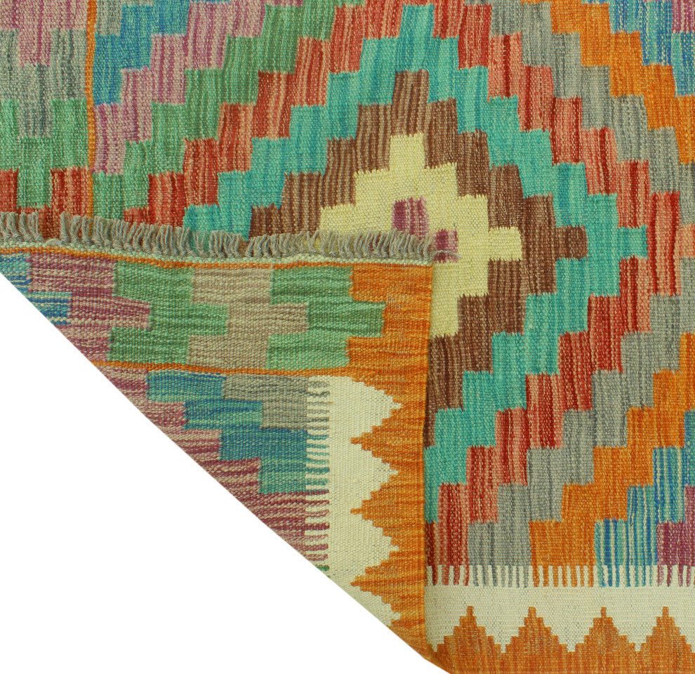 Sangat Kilim AnsiLight a Red/Ivory Runner, 2'6x9'2