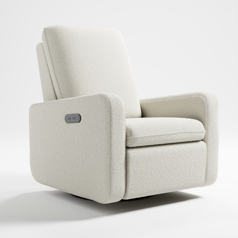 Graco Teddi Power Recliner Swivel Glider, Ivory Boucle