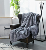 Heavy Faux Fur Throw, Black, 60"x80"