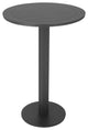 Benzara BM287741 Keli 43" Outdoor Bar Table, Smooth Gray Aluminum