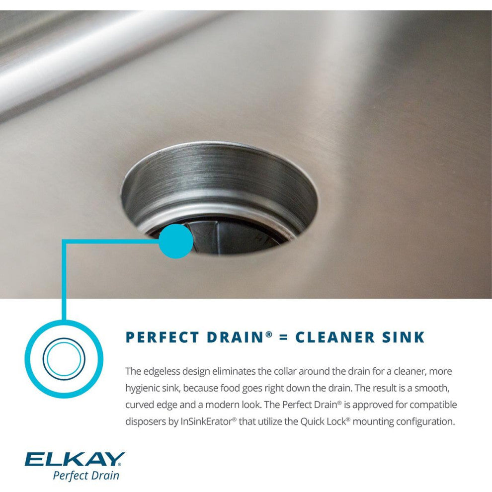LRAD292265PD4 Lustertone Classic Stainless Steel 29" ADA Sink with Perfect Drain