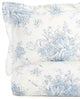 400 Thread Count Cotton Toile Blue Duvet Set, Full/ Queen Duvet Set