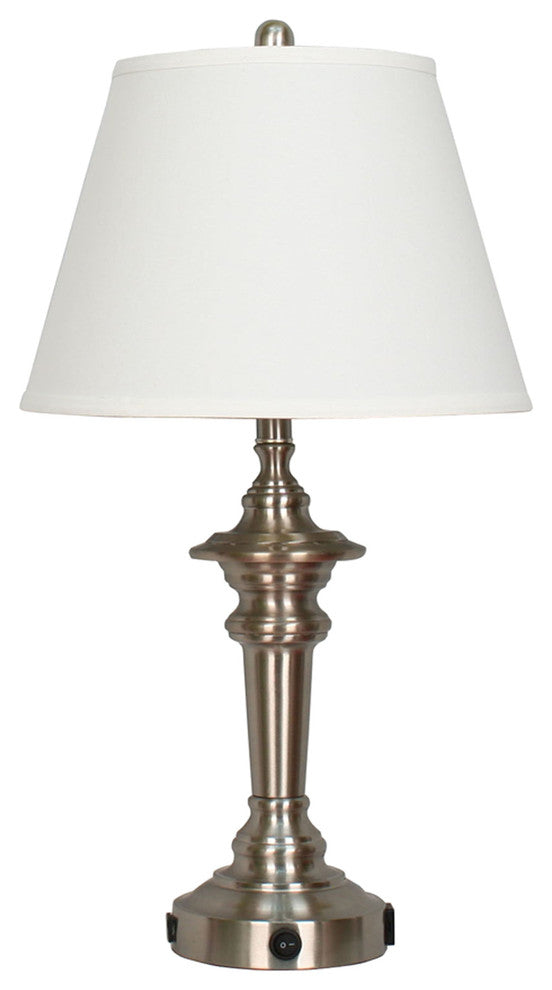 Fangio Lighting 27.88" Metal Tech Table Lamp With USB Outlet