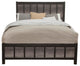 Standard King Size Panel Bed In Wood Black And Gray