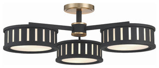 Kendal 6-Light Ceiling Mount, Vibrant Gold / Black Forged