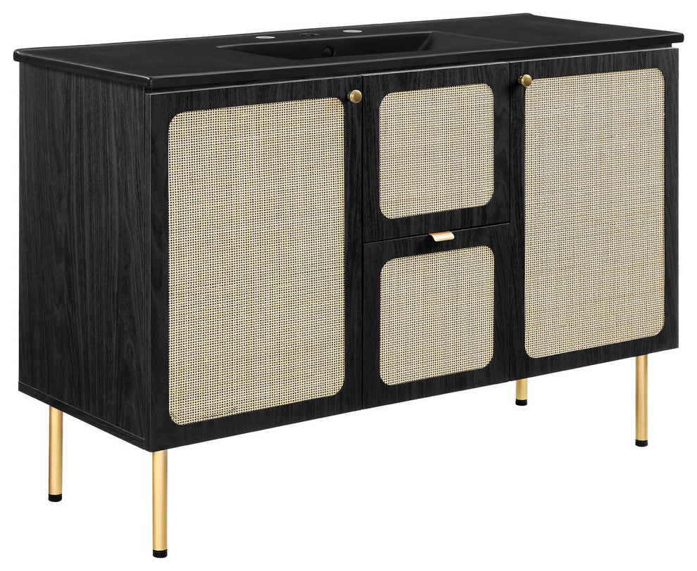 Chaucer 48" Single Sink Bathroom Vanity - Black Black