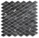 Nero Marquina Black Marble Rhomboid Diamond Mosaic Tile Polished, 1 sheet