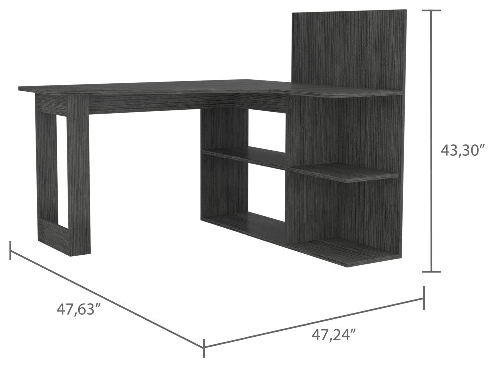 Kairi Computer Desk, Smoky Oak