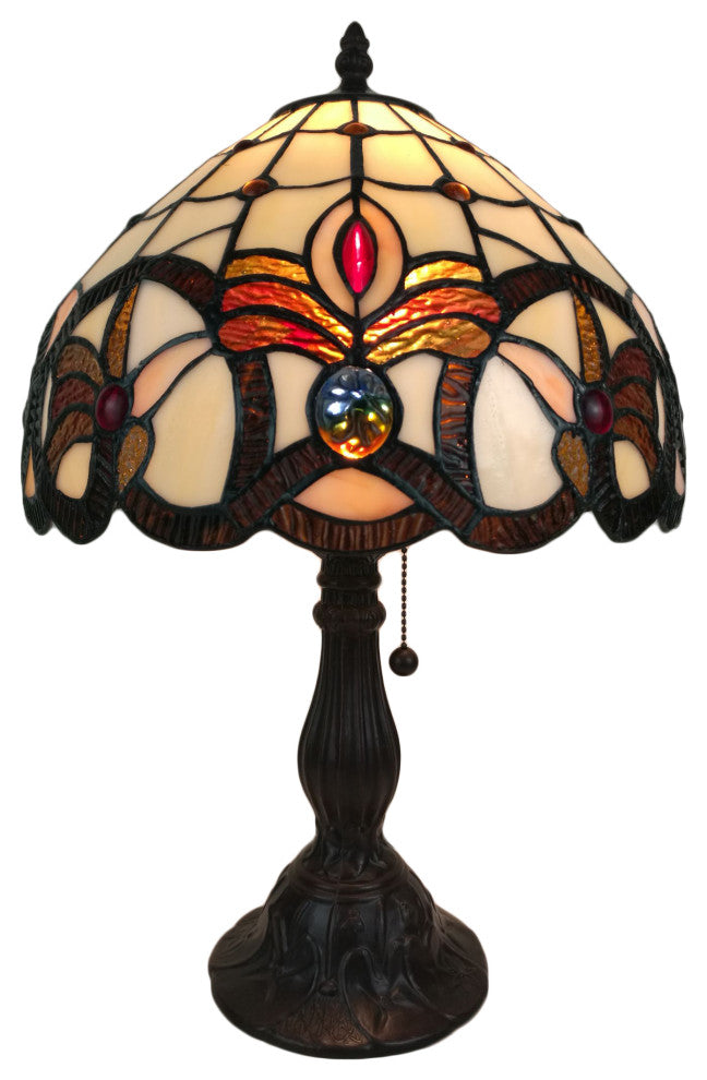Amora Lighting AM336TL12 Tiffany Style Geometric Table Lamp 19 In