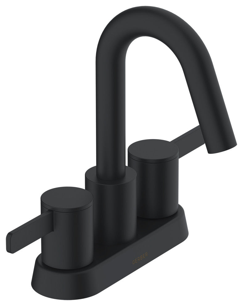 Amalfi Two Handle Centerset Lavatory Faucet Chrome, Satin Black