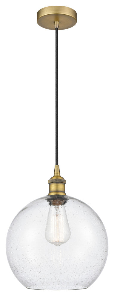 Innovations 616-1P-BB-G124-10 1-Light Mini Pendant, Brushed Brass