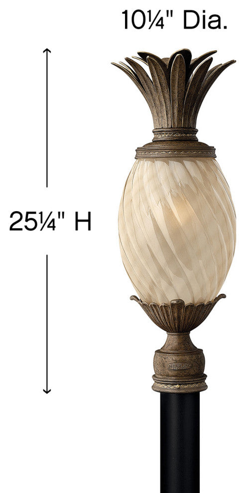 Hinkley Plantation Medium Post Top Or Pier Mount Lantern, Pearl Bronze
