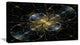 Symmetrical Golden Fractal Flower, Floral Canvas Art Print, 32"x16"