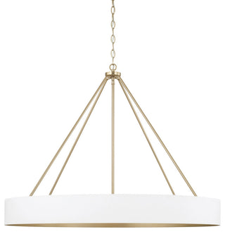 Capital Lighting 453061 Weller 6 Light 36"W Ring Chandelier - Matte Brass /