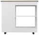 Arizona Kitchen Cart /White-Dark Brown