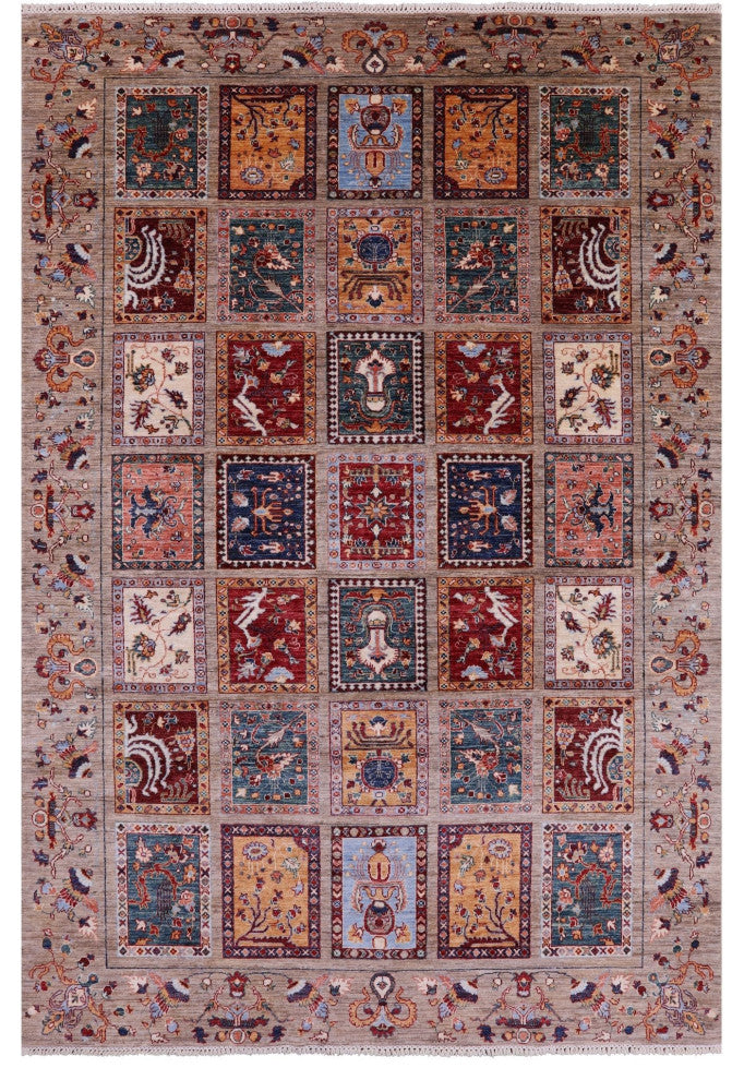 Persian Garden Design Hand-Knotted Rug 6' 8" X 10' 0" - Q12775
