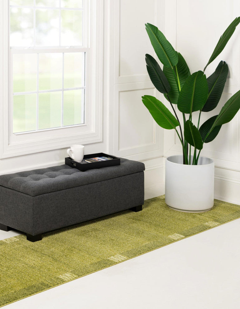 Rug Unique Loom Del Mar Green Runner 2' 7 x 10' 0