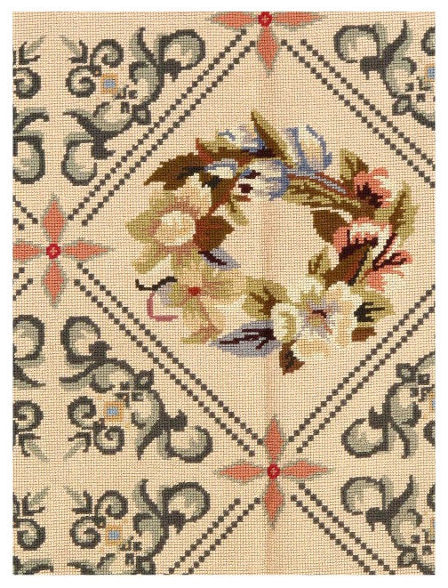 Beige Fine Hand Knotted Abusson Rug 7'6'' X 9'9''