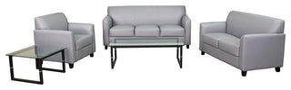 HERCULES Diplomat Series Reception Set with Clean Line Stitched Frame, Gray