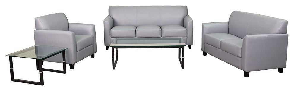 HERCULES Diplomat Series Reception Set with Clean Line Stitched Frame, Gray
