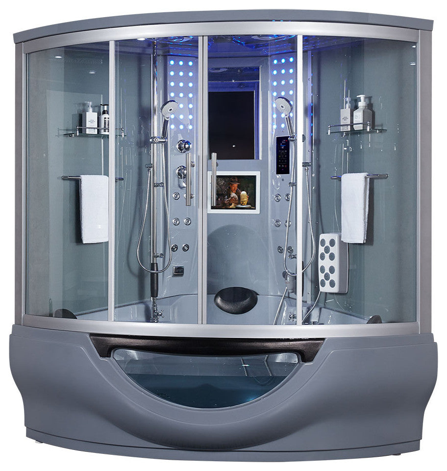 Platinum Superior Steam Shower w/ Heated Massage Bathtub Whirlpool Hot Tub Sauna