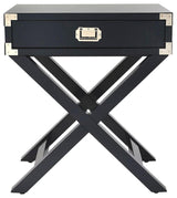 Contemporary Blue Side Table with Drawer