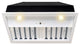 30" Insert/Built-in Satin White Range Hood, Dimmable, 3-Speeds 600CFM, Warm White Light, Satin White & Gold