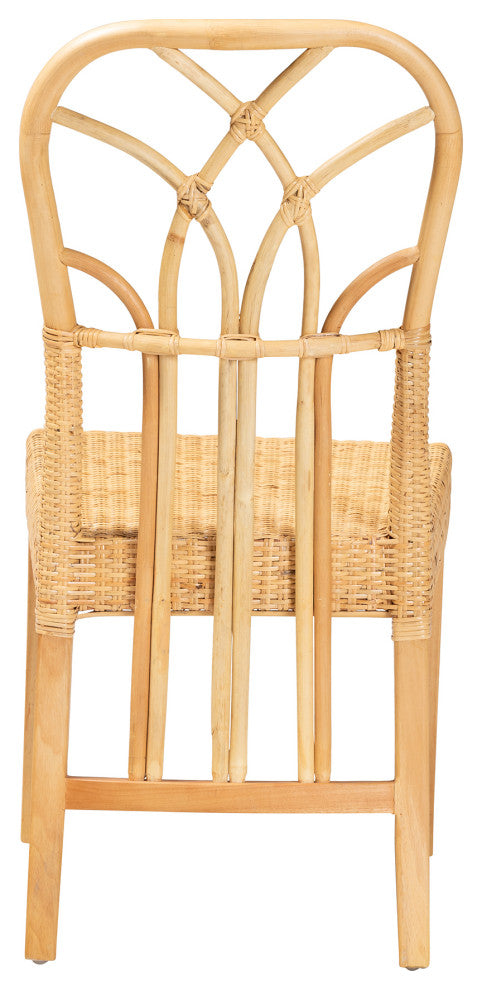 Ansa Mahogany & Rattan Dining Chair