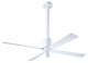 Pensi DC Fan, Gloss White Finish, 52" White Blades, No Light