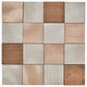 Mijas 11.97x11.97, Copper Peel-and-Stick Metal Mosaic Tile, Sample