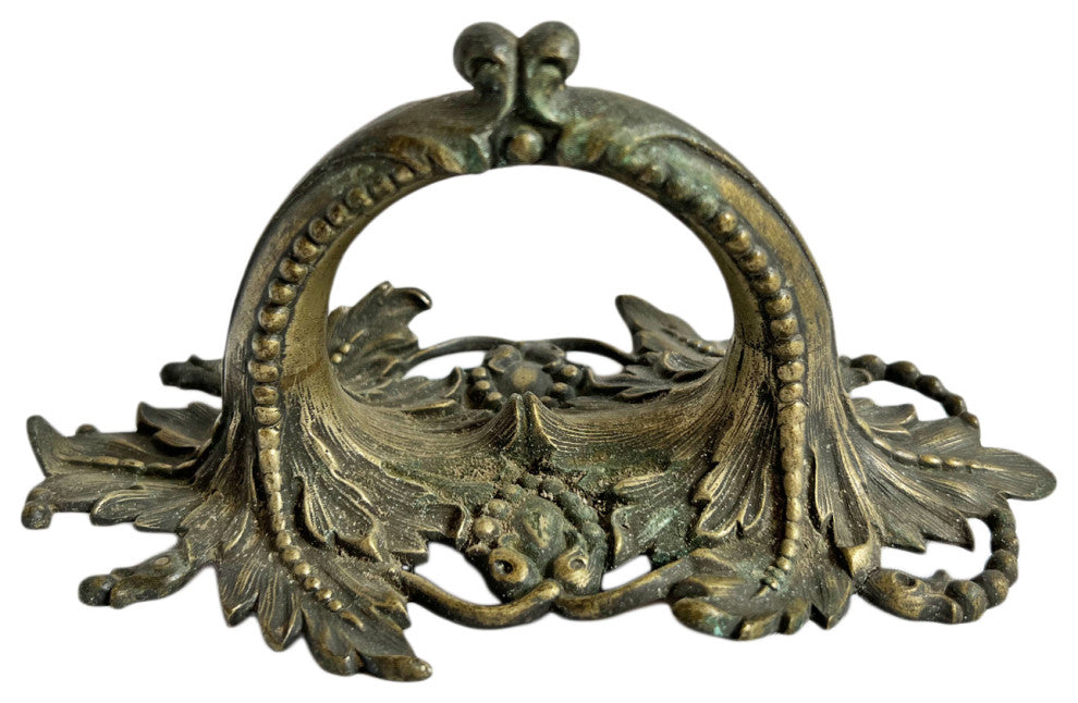 Consigned Antique Brass Art Nouveau Handle Pull
