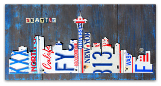 "Seattle Skyline License Plate" Canvas Art by Design Turnpike